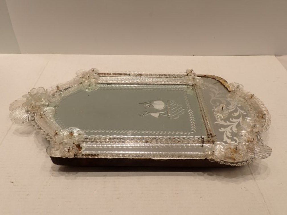 Vintage Venetian Style Etched Wall Mirror