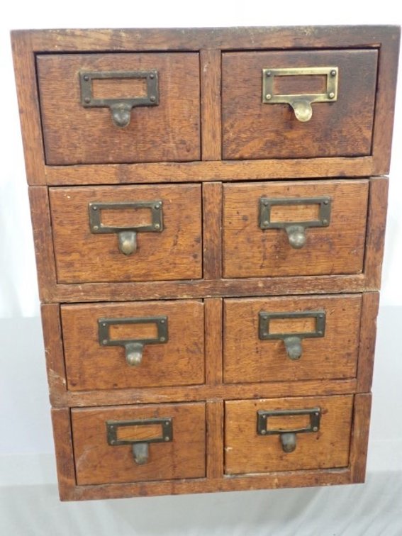 Antique Card File Cabinet