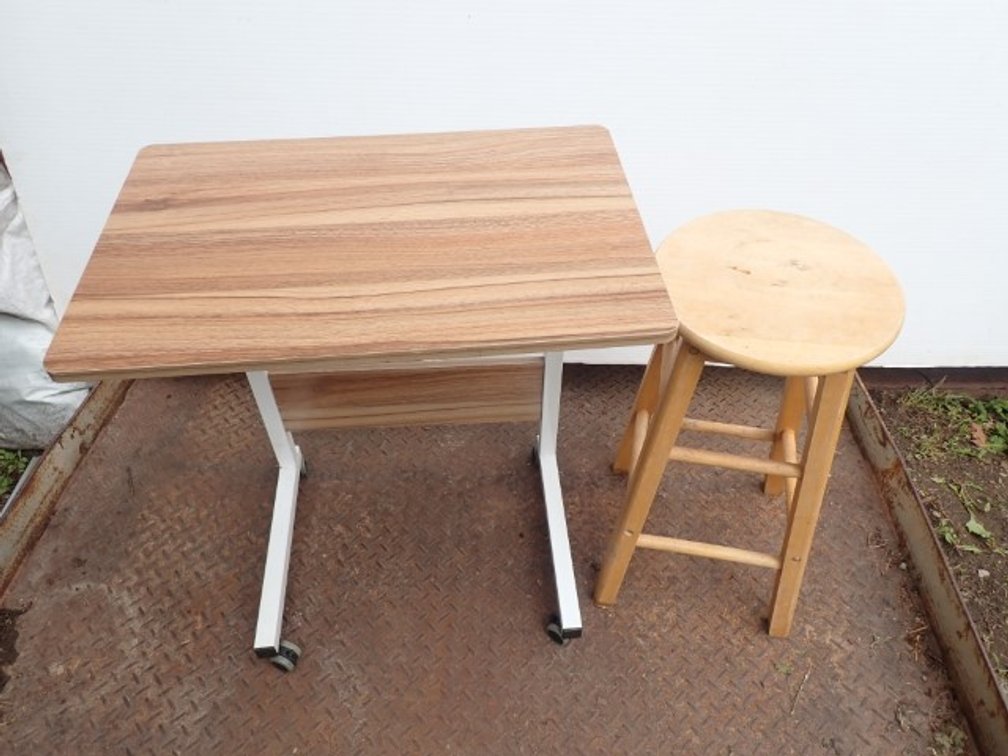 Adjustable Height Desk and Stool