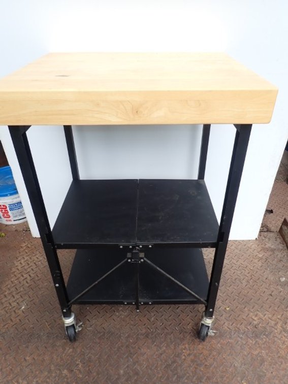 Folding Butcherblock Table