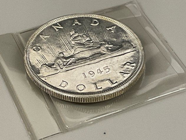 Image for 1945 Silver Canadian Dollar Coin