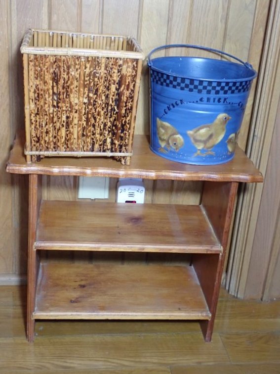 3 Tiered Wood Shelf