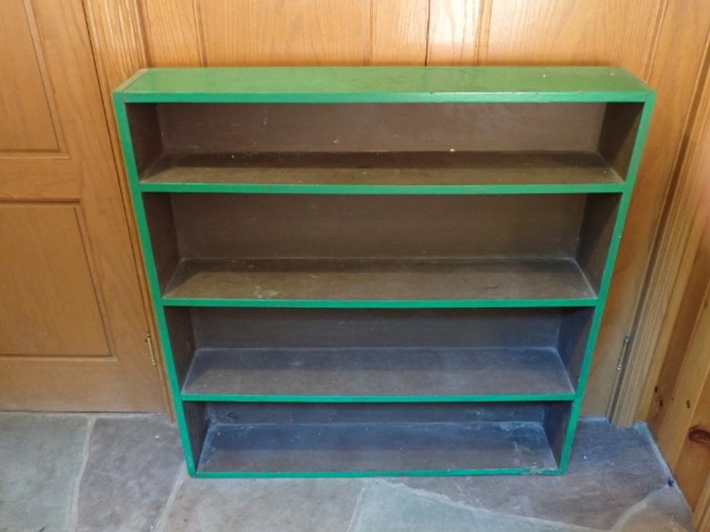 Green Painted Shelving Unit