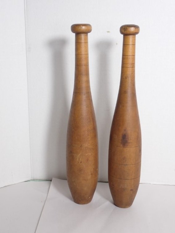 Antique Wooden Juggling Pins