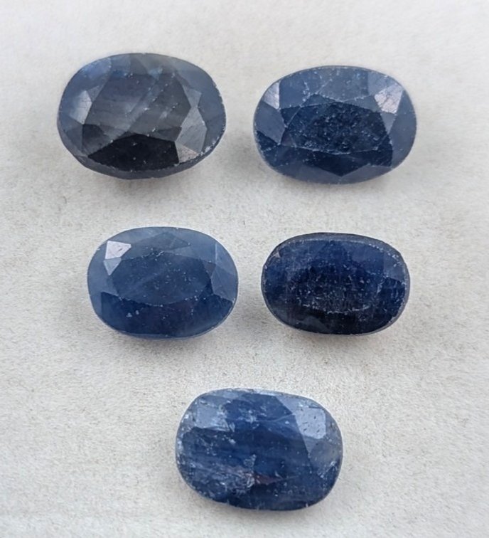 21.13 ct Certified Midnight Blue Sapphire gemstone Parcel ($7,250 Appraisal)