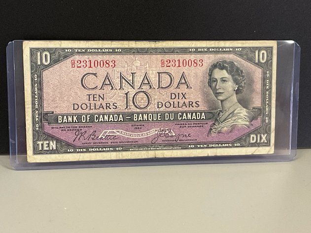 Image for 1954 $10 (Devil’s Face) Canadian Bill