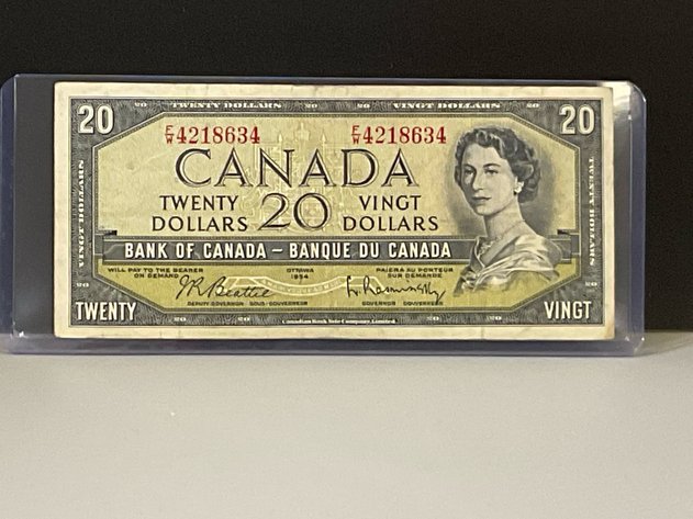 Image for 1954 $20 Canadian Note