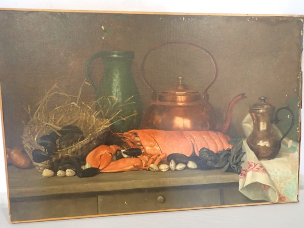 Seafood Still Life painting