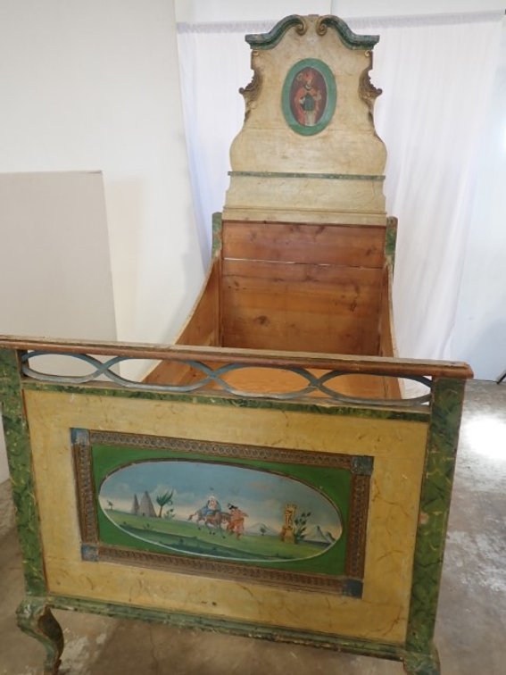 French Folk Art Style Bed