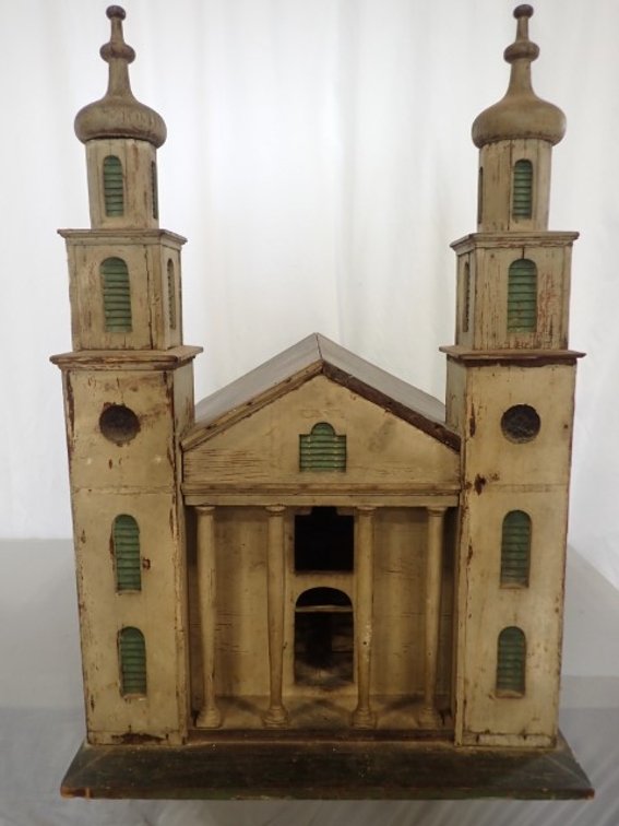 19th Century American Folk Art Architectural Church Model with Provenance