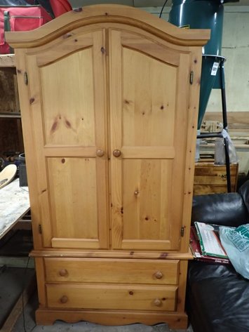 Image for Pine Armoire with Drawers