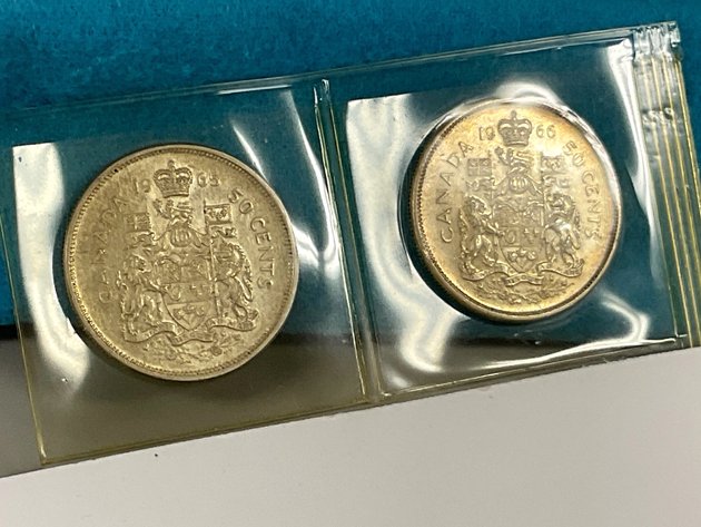 Image for 1965 & 1966 Silver 50-Cent Coins