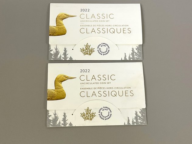 Image for Two 2022 Classic UNC 6-Coin Sets