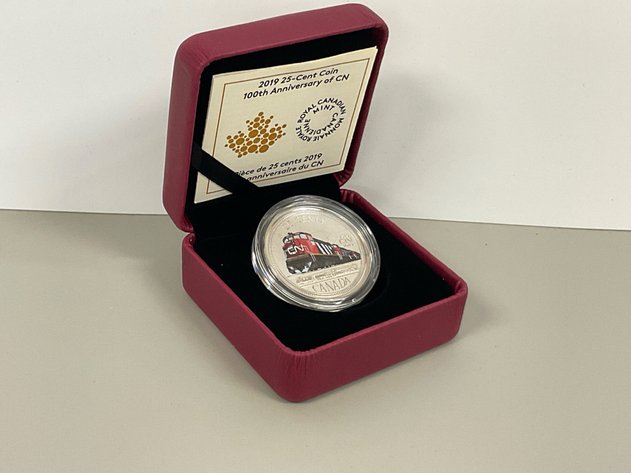 Image for 2019 Coloured CN Railway Coin