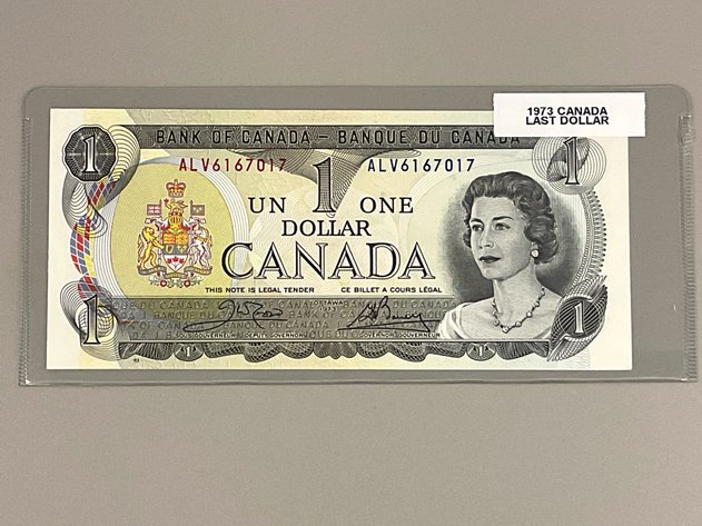 Image for 1973 UNC Canadian One Dollar Note
