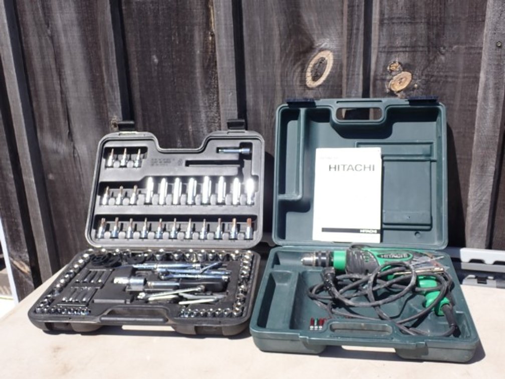 Hitachi Hammer Drill and Sockets