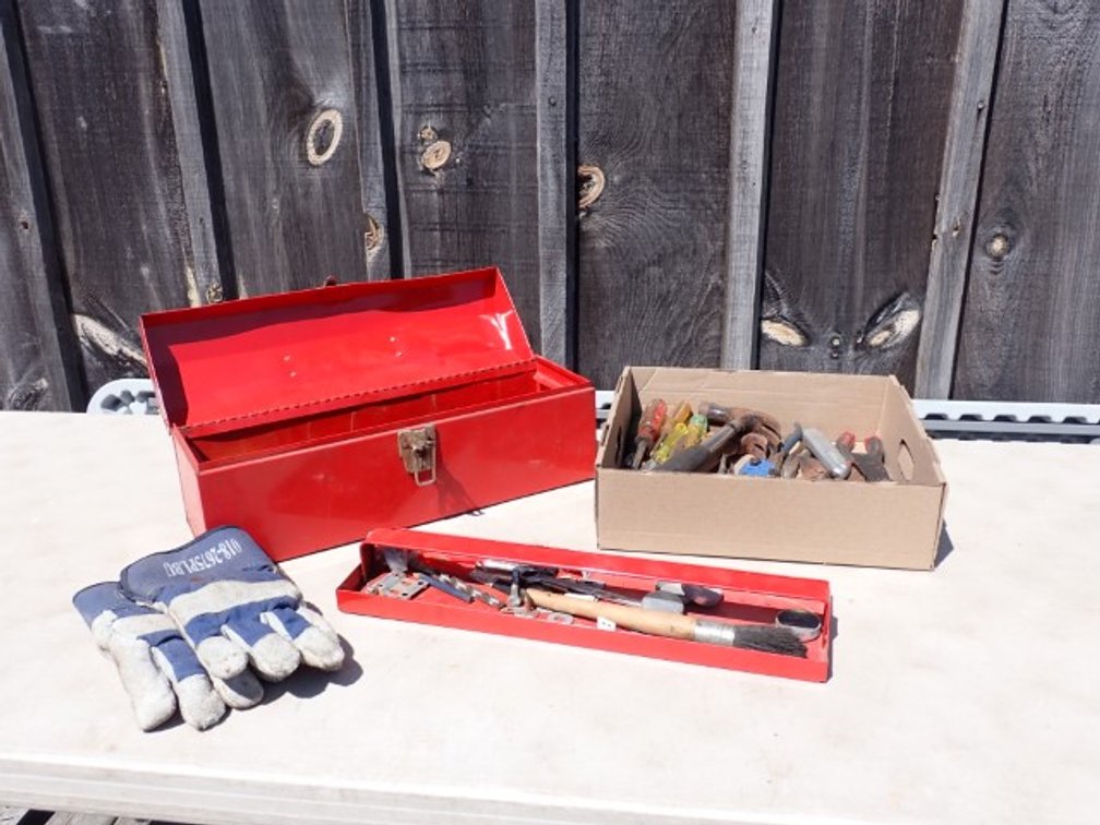 Red Tool Box and Contents