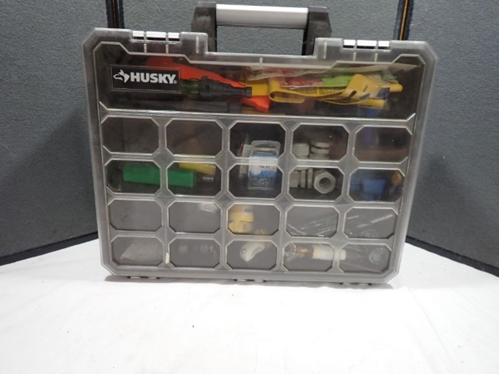 Husky Portable Organizer Box With Contents