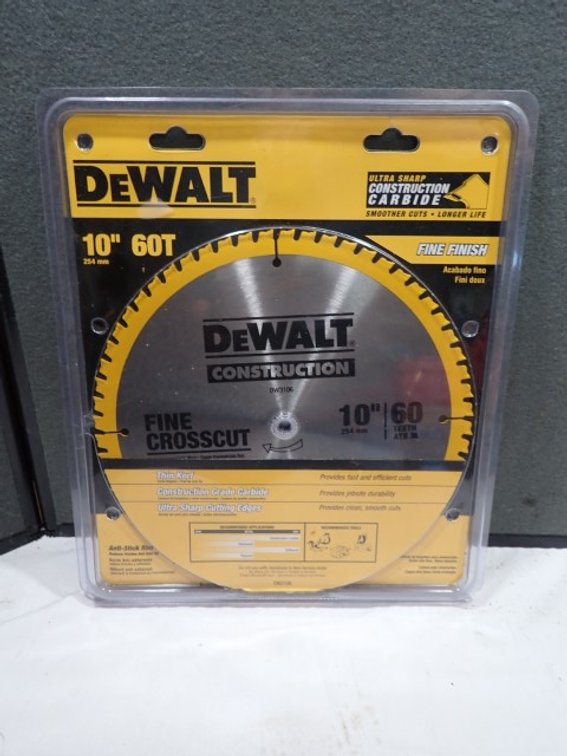 New DeWalt 10" 60T Blade