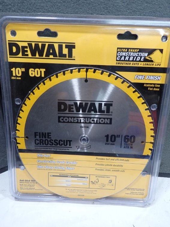 New DeWalt 10" 60T Blade