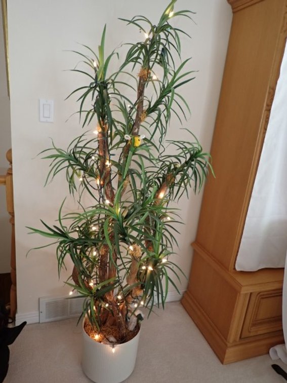 Faux Plant with Bee