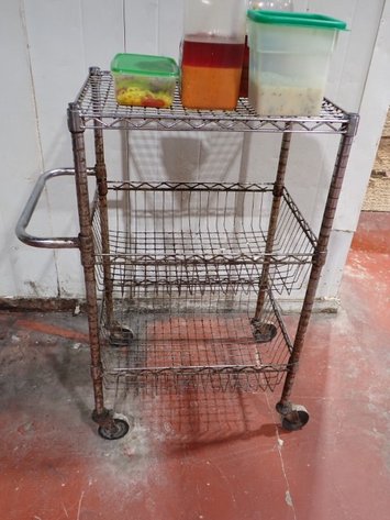 Image for 3-Tier Wire Rolling Utility Cart