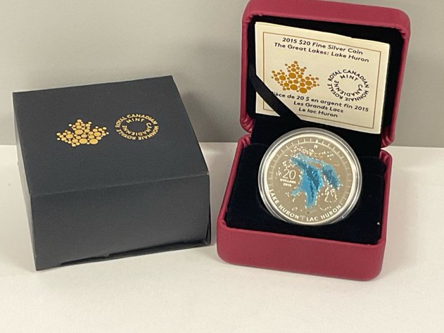 Image for Fine Silver $20 “Great Lakes: Lake Huron”