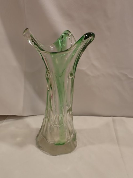 Clear and Green Art Glass