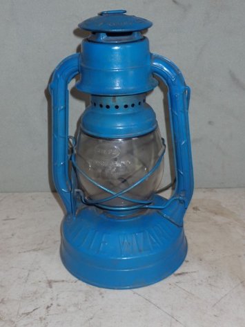 Image for Vintage Blue Dietz Kerosene Hurricane Lantern