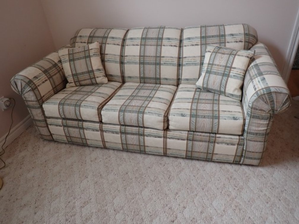 Neutral-Tone Upholstered Hide-a-Bed Sofa