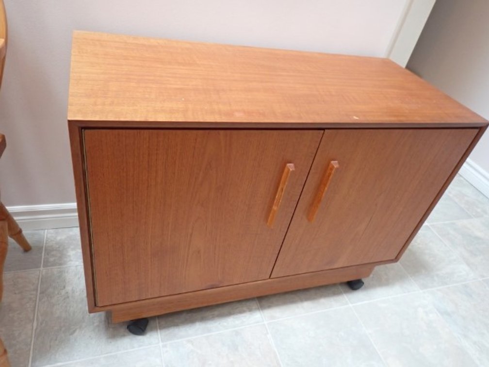 Teak Two-Door Hall Cabinet