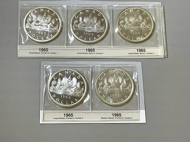 Image for 1965 (All 5 Varieties) Silver Dollars