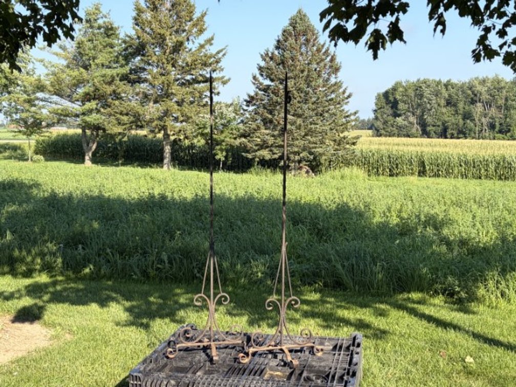 Pair of Decorative Wrought Iron Display Stands