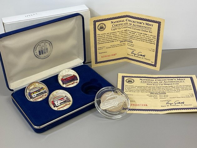 Image for NCM Light-up Corvette Set & Car-Shaped Coin