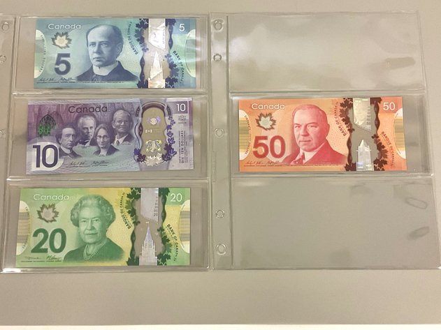 Image for UNC Condition $50, $20, $10, $5 Canadian Notes