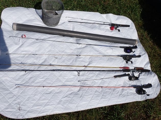 Image for Assorted Fishing Rods, Reels & Minnow Trap