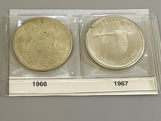 Image for 1966 & 1967 Silver Canadian Dollars