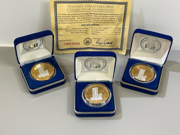 Image for 3 Cased “Ground Zero” Recovery Silver