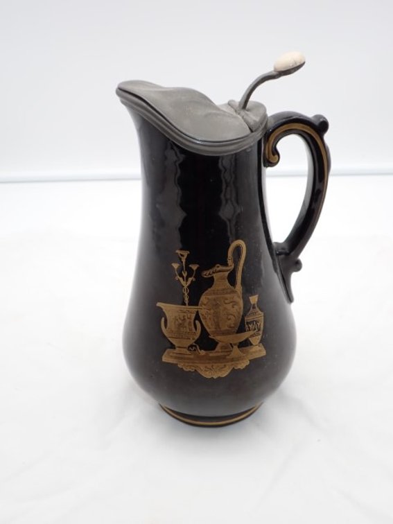 Jackfield like Black Pitcher with Lid