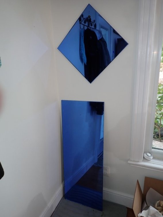Mirrors with Blue Film