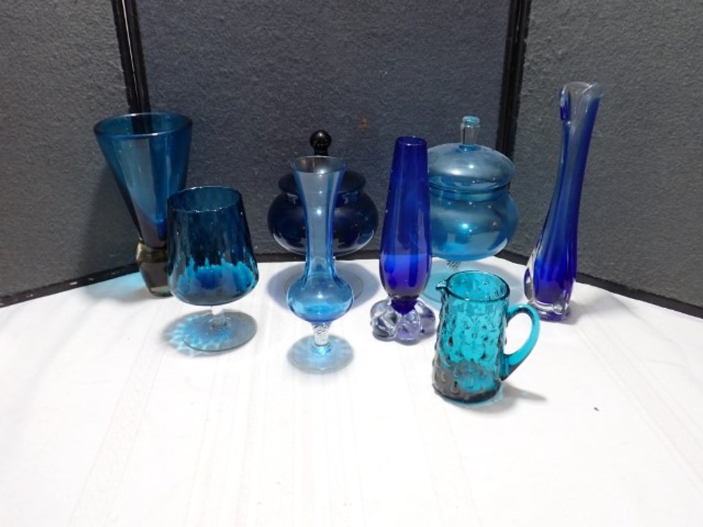 Vases and Jars in Blue