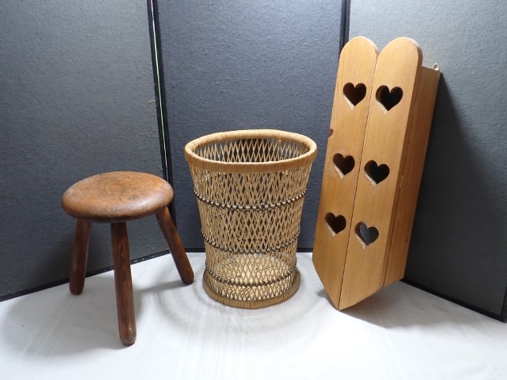 Basket, Stool & Shelf