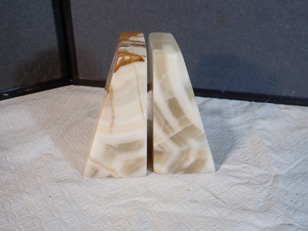 Alabaster Bookends