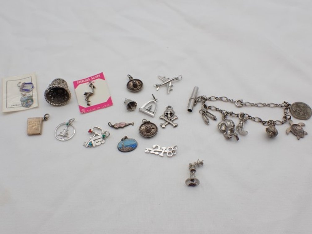 Silver Charm Bracelet & Charms