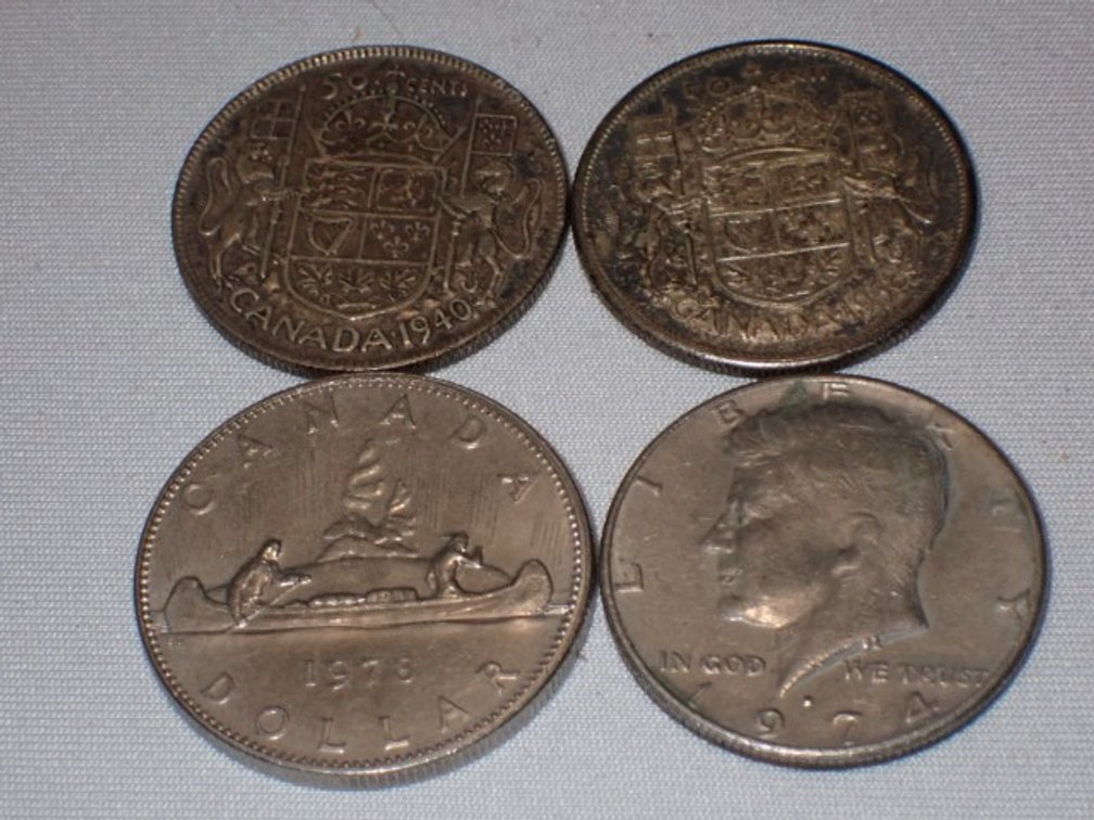 Silver Fifty Cent Pieces plus