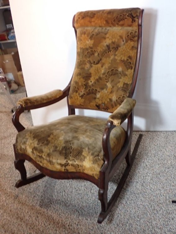 Antique Upholstered Rocker