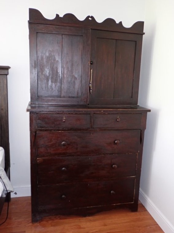 Two-Piece Antique Cupboard