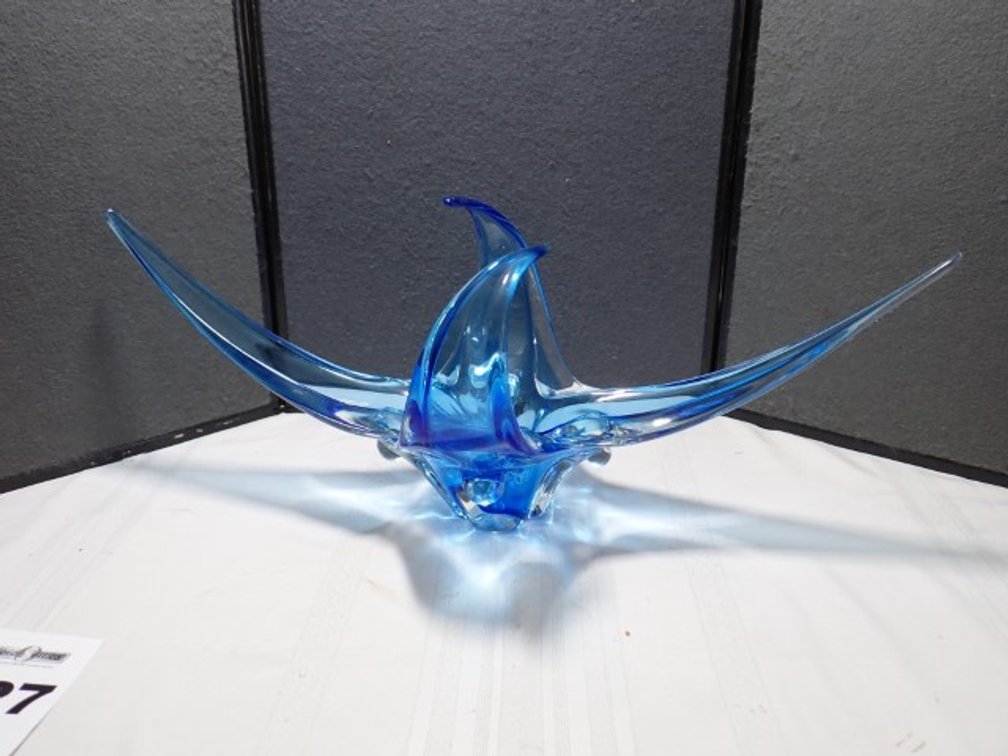 Large Art Glass in Blue