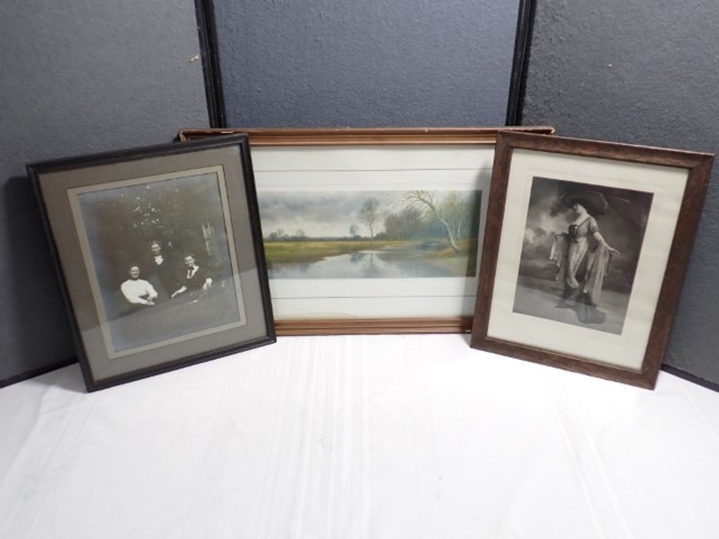 Framed Prints Lady and Landscape