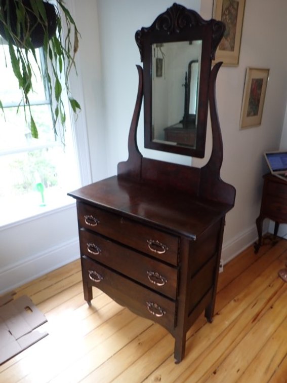 Three Drawer Dresser with Mirror